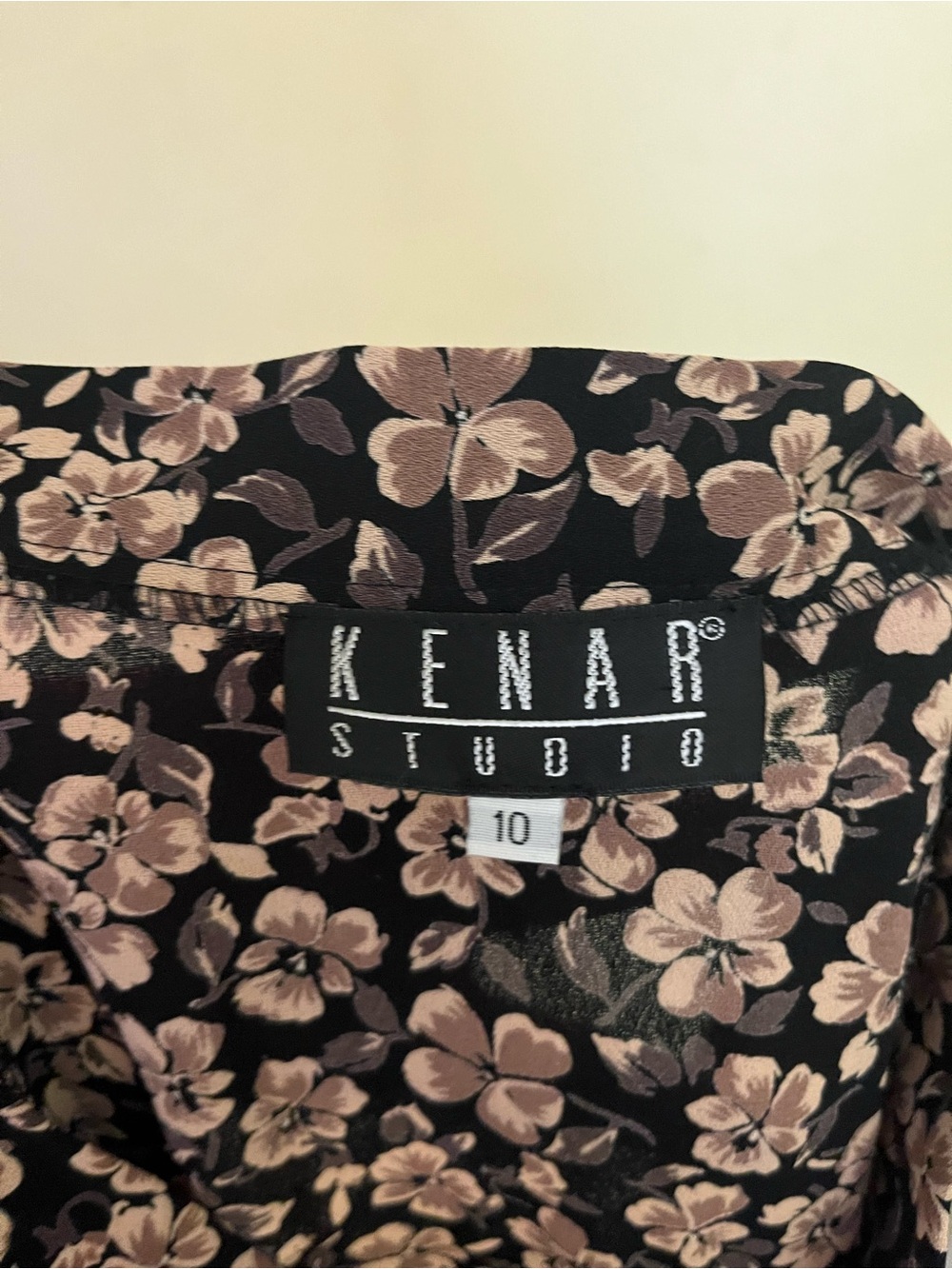 Kenar Studio Woman’s Brown Black Floral Womens Button Front Maxi Skirt Size 10 - Picture 2 of 8